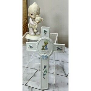 Lot Of 2/Precious Moments JESUS LOVES ME Little Boy & Little Boy Cross